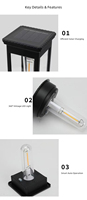 Lampes solaires LED pour allée extérieure, étanches, à allumage/extinction automatique, pour jardin, cour, patio, aménagement paysager et pelouse
