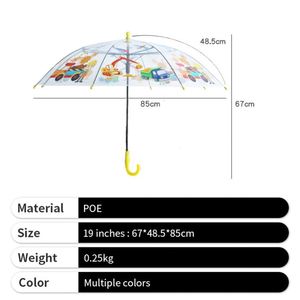 ร่มเด็กพิมพ์ลายโฆษณาโลโก้ใสกันฝนสำหรับเด็กขายส่ง - Product Image 2