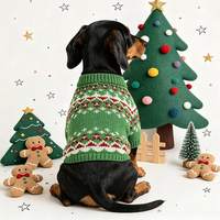Pull d'hiver pour petit chien, tricot rayé, motif dinosaure mignon, vêtements pour chiot, tenue d'hiver pour animal de compagnie, vente en gros