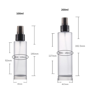 Bouteille en plastique PET dépolie à épaule plate de 100 ml et 200 ml, flacon pulvérisateur vide pour cosmétiques - Product Image 6