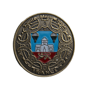 Moneta Commemorativa Placcata Oro Incisa UV per il 80° Anniversario delle Invasioni in Normandia e della D-Day, Oggetto <span class=keywords><strong>da</strong></span> Collezione Moderno della Seconda Guerra Mondiale - Product Image 1