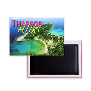 Aimants en étain pour réfrigérateur Aimant souvenir personnalisé Crète Grèce Suisse pour décor de réfrigérateur - Product Image 1