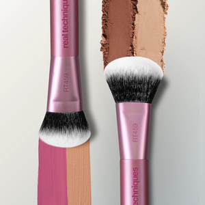 <span class=keywords><strong>Pinceau</strong></span> de maquillage double embout 1108 <span class=keywords><strong>Real</strong></span> <span class=keywords><strong>Technique</strong></span> Ultimate Multi Tasker pour les joues, fini aérographe, ultra-doux, pour bronzer et <span class=keywords><strong>blush</strong></span> - Product Image 4