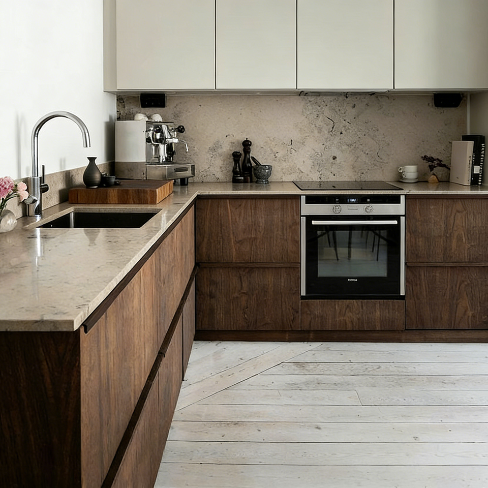 Scandinavia Style Modular Kitchen Cabinets Eco-Friendly & Moisture ... - Custom Cabinets With Eco Friendly Materials