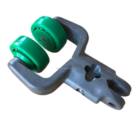 Chariot à roulettes POM durable pour volailles, directement du fabricant, pour système de convoyeur aérien avicole
