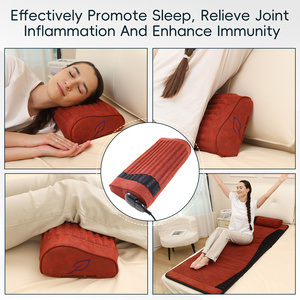 Nệm massage đầu bằng đá thạch anh tím Luxuryade D50, tích hợp gối đá ngọc, liệu pháp hồng ngoại xa, ion âm, sinh học PEMF - Product Image 4