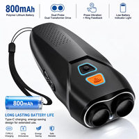 Répulsif Canin Portable à Ultrasons Chaud, Double Sonde, Rechargeable, avec Stroboscope LED, Dissuasif Manuel pour Chiens, Idéal pour la Marche en Extérieur et la Randonnée