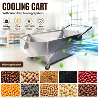 Chariot de refroidissement pour graines et cacahuètes en acier inoxydable, capacité 200 kg/lot, machine de refroidissement des noix pour usine de transformation alimentaire - Vente chaude