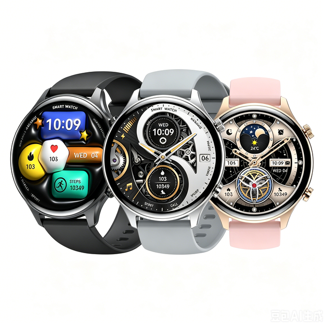 HK75 1.75" Silicone Magnetic Smart Watch AMOLED Calling Heart Rate Blood Pressure NFC Alarm Clock Weather Music Sports Voice