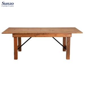 Table pliante robuste de 8 pieds, style rustique, en pin, pour les événements de <span class=keywords><strong>mariage</strong></span>, la restauration et le mobilier commercial - Product Image 2