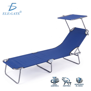 Silla Plegable Reclinable Ele-Gate con Mesa Azul, Silla de Camping para Patio, Playa y Exteriores - Product Image 1