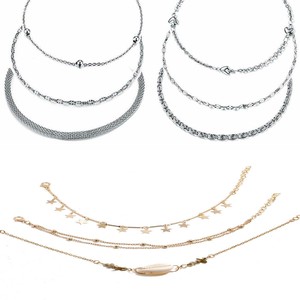 Bracelet <span class=keywords><strong>de</strong></span> <span class=keywords><strong>cheville</strong></span> Double Figaro en acier inoxydable, cordon <span class=keywords><strong>de</strong></span> plage Simple, chaîne à bords, serpent cubain, personnalisé - Product Image 4