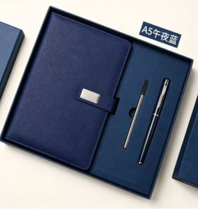 PU Leather Magnetic Notebook Box Gift Set A5 Journal Luxury <b>Diary</b> Business Corporate Gift Set With Pen - Product Image 3