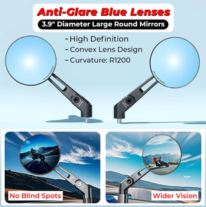 Espejos Retrovisores Plegables para Motocicleta Kewig, Antideslumbrantes, Antivaho, Impermeables, Compatibles con Yamaha, Harley, <span class=keywords><strong>BMV</strong></span> - Product Image 4