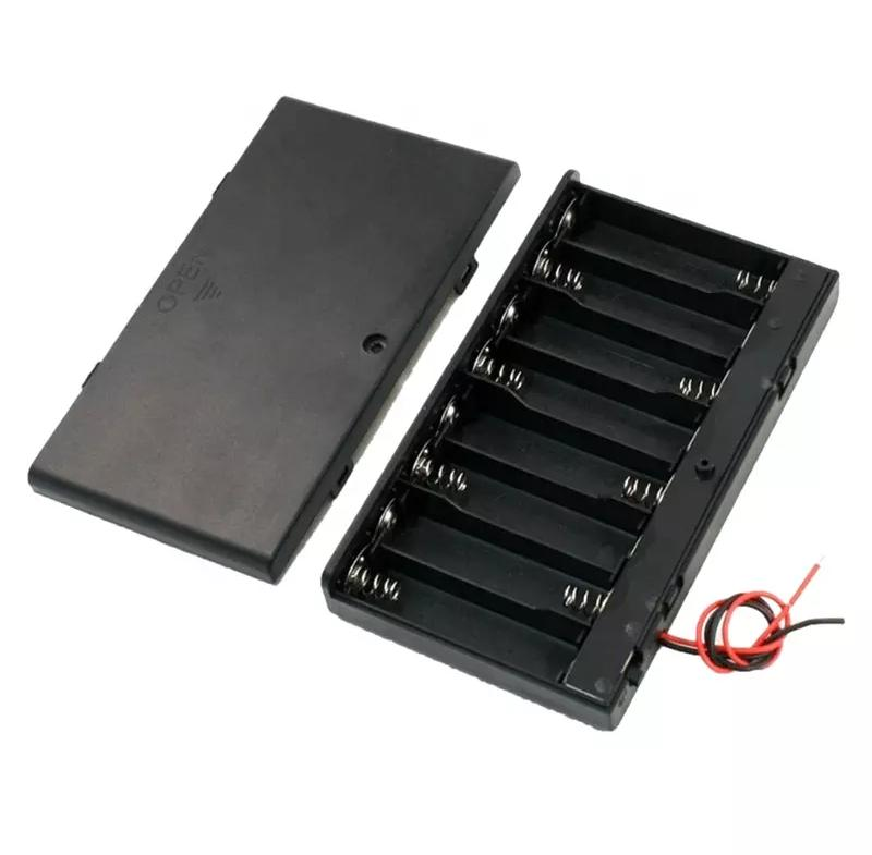 Black Wire Leads Battery Holder 8AA