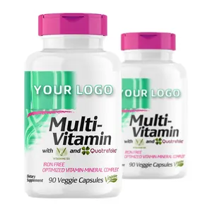 Özel etiket sağlık takviyesi Vegan Multivitamin Mineral hapları çinko oksit Vit B , Vit D3 organik Multivitamin tabletleri