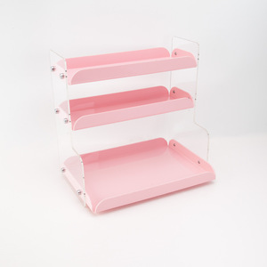 2025 nuovo acrilico rimovibile organizzazione Rack con 3 vassoi scaffali per cosmetici o altre cose scaffale scaffale - Product Image 6