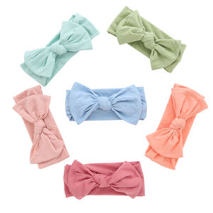 Douche Facial Versierd Baby Meisjes Head Band Hoge Kwaliteit Bamboe Stof Zoete Effen Kleur Hoofd Sjaal Oem Groothandel Hoofdband - Product Image 5