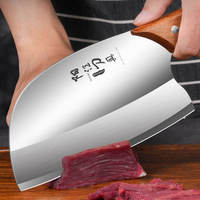 Couteau à découper en acier inoxydable forgé à la main, couteau à viande pour la maison, la cuisine, le restaurant, couteau chinois robuste pour hacher la viande