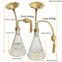 Flacon en verre transparent de 90 ml en forme de fleur, double couche, pour échantillons de parfum et de café, avec bouchon à air comprimé