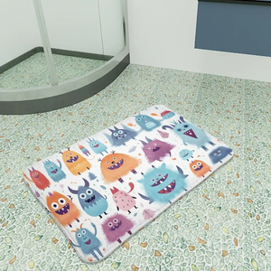 Alfombra de baño antideslizante de franela con imagen personalizada, alfombra 8:5 - Product Image 3