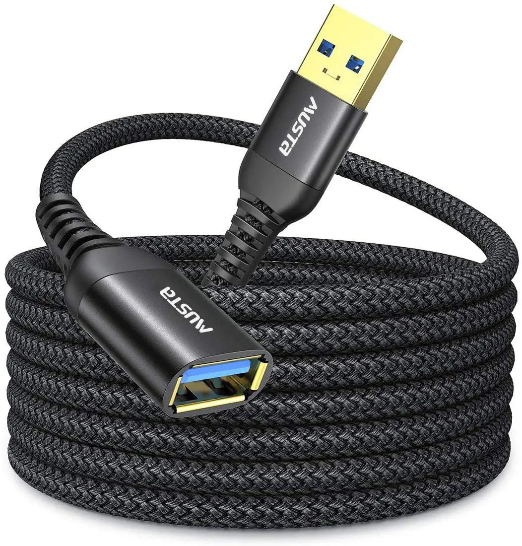 Aluminiumlegierung usb 3.0 verlängerungskabel männlich zu weiblich datenübertragung usb-verlängerungskabel 3.0 nylon usb-verlängerungskabel