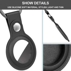 Funda protectora de PU de metal antipérdida con llavero Funda de cuero Pu para <span class=keywords><strong>Airtag</strong></span> - Product Image 3