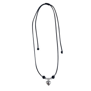 Yinruitai S925 Sterling Silver <b>Heart</b> Necklace <b>Black</b> Agate Pendant For Women Korean Style Collarbone Chain Gift Jewelry - Product Image 5