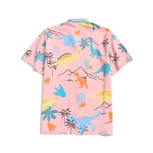 Camicie hawaiane all'ingrosso RTS Low MOQ personalizzate all over stampa Beach wear Resort aloha camicie