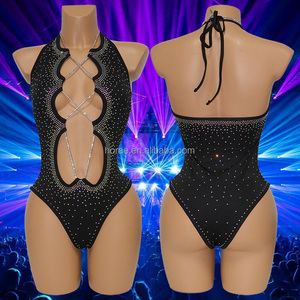 S679 stile ragazza Glitter costumi da bagno e <span class=keywords><strong>Beachwear</strong></span> cristalli strass decorazione Spandex Hot Club decorazione di diamanti da bagno - Product Image 1