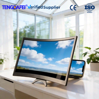 3-4X HD Curved Screen Enlarger 12" Plastic Anti-Blue Light Eye Protection Phone Magnifier Hands-Free Stand Video Gaming Live