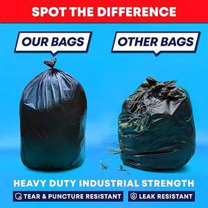 Heavy Duty Outdoor Indoor Extra Large Big Black <b>Trash</b> Garbage 45 gallon <b>Bag</b> Customized Size Color 100 <b>Bags</b> Count - Product Image 4