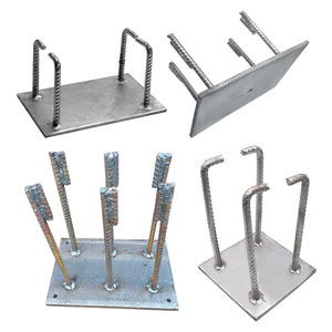 Pièces en béton intégrées, plaque d'acier soudée galvanisée à chaud, barres d'armature pour mur-rideau - Product Image 2