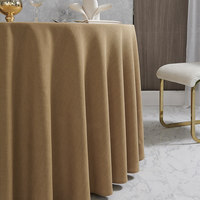 Nappe de banquet haut de gamme pour hôtel et restaurant, grande, en tissu mélangé coton-lin, design simple, personnalisable