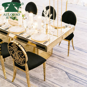 Hotel <b>Gold</b> Round Back Wedding <b>Chair</b> Stainless Steel Stackable Dining Party Event Banquet <b>Chair</b> - Product Image 2