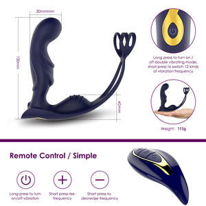 Máquina masajeadora de próstata recargable por USB, con luces indicadoras, tratamiento potente de vibración, máquina de estimulación Anal, 12 patrones - Product Image 6