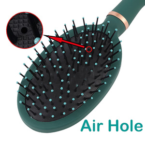 Custom Logo <b>Detangling</b> <b>Brush</b> Anti-Static Detangler <b>Hair</b> <b>Brush</b> with Silicone Base Blow Drying Comb Nylon Bristle <b>Hair</b> <b>Brush</b> - Product Image 3