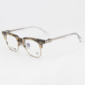 Lunettes de lecture anti-lumière bleue à monture carrée semi-cerclée unisexe style punk en marbre blanc avec imprimé marbre - Product Image 3