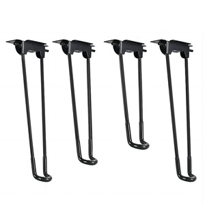 Pieds de table pliants en métal Thousand-centimeter, pieds de chat noirs, modernes et simples, support de meuble pour table basse, ordinateur, salle à manger - Product Image 2