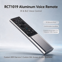 Télécommande pour barre de son 19 touches IR BLE vocale en alliage d'aluminium pour barre de son TV, haut-parleur, 2 piles AAA, OEM ODM