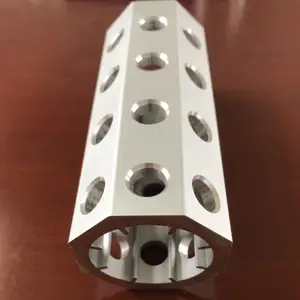 6003 6005 drilled holes extruded anodized aluminum octagon tube for car production line and machines