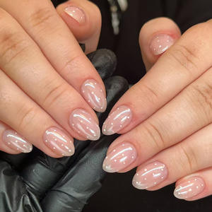 Uñas Postizas de Salón Cortas, Pre-diseñadas, de Cobertura Completa, en Material ABS, con Etiqueta Privada, en Nuevos Colores - Product Image 5