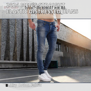 Nuevos Jeans Elásticos de Cintura Baja para Hombre 2026, Modelo 3689, Denim Casual Transpirable, Lavado para Invierno - Product Image 2