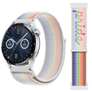 Bracelet <span class=keywords><strong>de</strong></span> montre en nylon tressé sport avec fermoir auto-agrippant – Tailles 20 mm/22 mm - Product Image 1