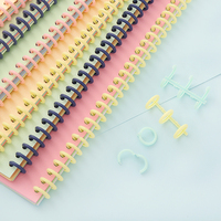 Anneau spiralé perforé couleur Macaron avec 30 trous Reliure A5/A4 à anneaux ouverts/fermés Clips de reliure à anneaux A5 personnalisée