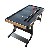 Table de billard pliable d'intérieur 4,5 pieds, conception durable, avec roues, gain de place pour usage domestique – Vente en gros OEM, offre spéciale