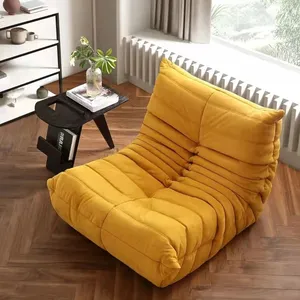 Meubles de maison personnalisés en bois italien, canapé d'angle en peluche, pouf en peluche, fauteuil inclinable en pétales