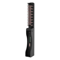 Peigne pliable portable en silicone résistant à la chaleur Peigne chaud USB à chargement sans fil réglable