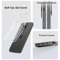 Coque de téléphone souple transparente en TPU tendance et économique pour iPhone 15/16 Pro Max 17 Pro Max, protection antichoc, prix de gros