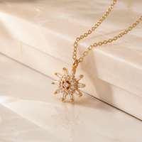 Collier pendentif soleil en laiton plaqué or 18 carats avec micro-pavé de zircone cubique (CZ) taille baguette et ronde, bijoux de mode pour femme, OEM ODM disponible